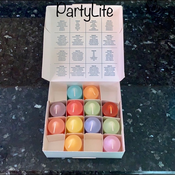 NWOT PartyLite Votive Sampler W/12 Diff Votives